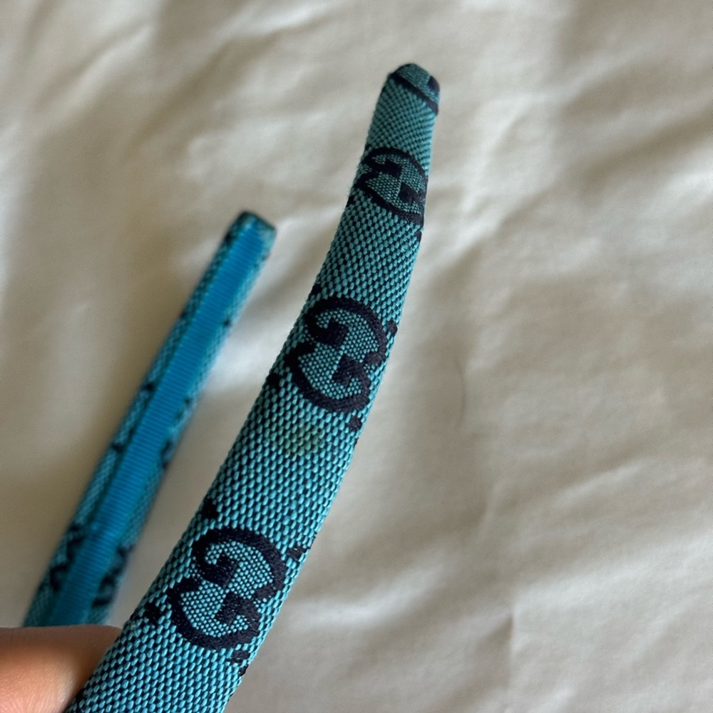 Gucci Teal Monogram Headband - Picture 3 of 5